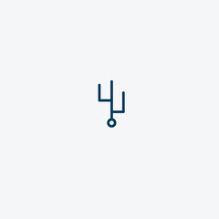 USB icon, USB vector symbol flash dive icon, USB pen drive port symbol