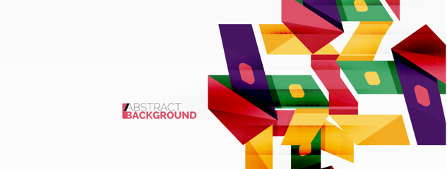 Creative geometric wallpaper. Abstract ribbon style line composition. Techno business template for wallpaper, banner, background or landing