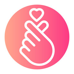 love you gradient icon