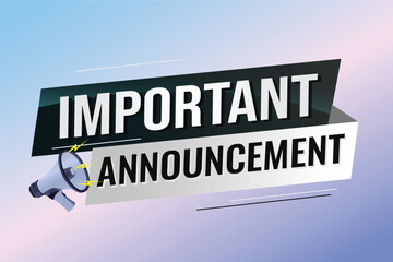 important announcement word concept vector illustration lines modern futuristic 3d style for landing page template ui web mobile app poster banner flyer background gift card coupon label wallpaper