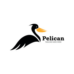 Pelican Bird Logo Design Template Inspiration - Vector