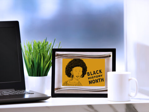 Black history month children's drawing. African heritage . Celebrate Black Freedom. USA