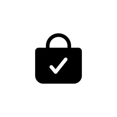 Bag check out web and app icon vector png isolated on white background