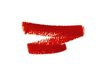 floating color of lipstick on white background