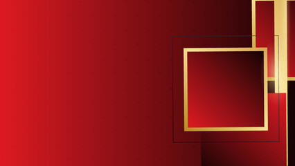Luxury dark red and gold background vector