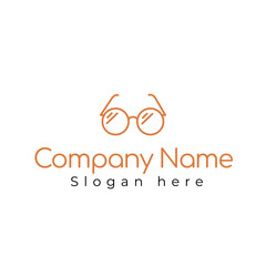 logo with the image of glasses for the field of medicine, optics and accessories
