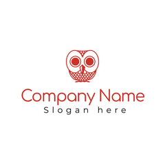 logo with an owl for the field of science, libraries and nursery of wild birds

