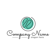 logo icon on the theme of needlework with the image of a ball of thread