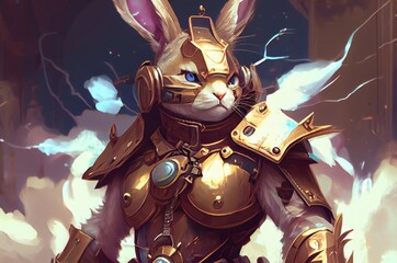 Easter Bunny Action Hero Generative AI