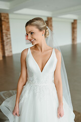 Bride day and bouquet flowers