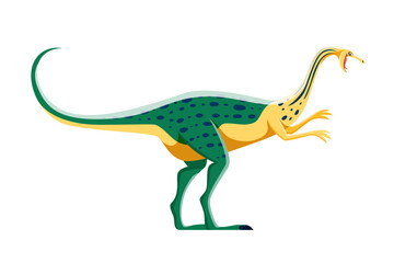 Cartoon Elmisaurus dinosaur comical character