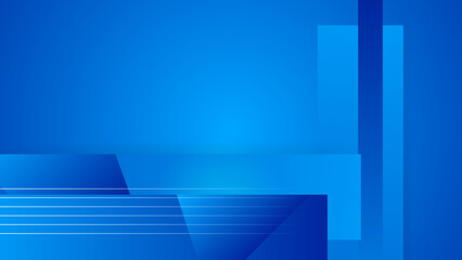 Fototapeta premium Vector Abstract, science, futuristic, energy technology concept. Digital image of stripes overlap with smooth blue gradient, speed and motion blur over blue background.