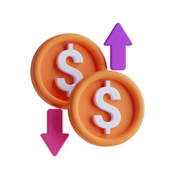 3d dollar sign icon