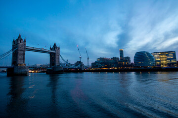 Tower Bridge, London, England at twilight