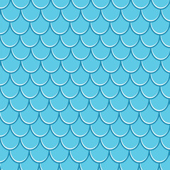 Seamless vector background with fish scales in blue 