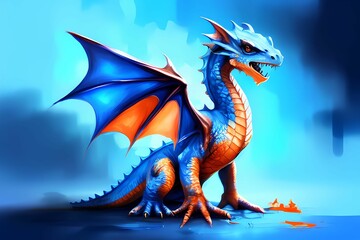 Blue Orange Dragon
