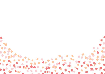 シンプルな紙吹雪のフレーム・背景（ピンク）