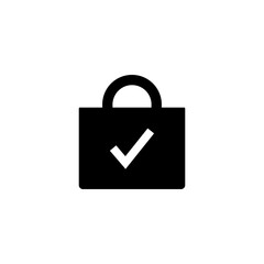 Bag check out web and app icon vector png isolated on white background