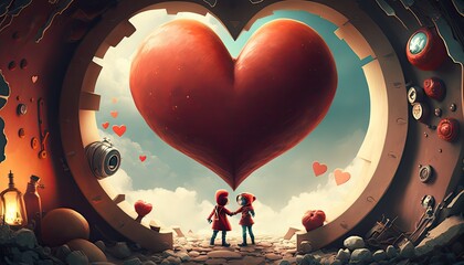 Beautiful Valentine's Day Background Generative AI.