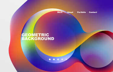 Abstract liquid background for your landing page design. Web page for website or mobile app wallpaper