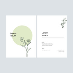 Vector corporate book cover design template in a4