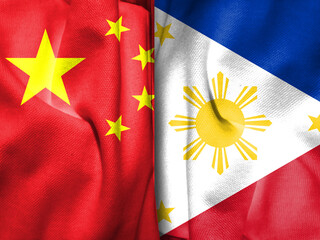 National flag of the People's Republic of China. Philippines flag