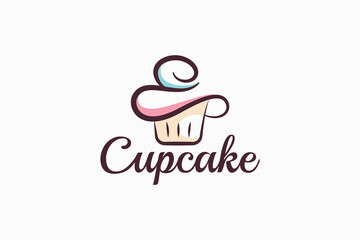 e cupcake logo with a combination of stylist cupcake and letter e for any business, especially for bakeries, cakeries, cafe, etc.