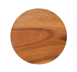 circle wood tray on transparent png