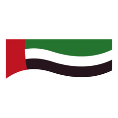 united arab emirates waving flag header background decoration element illustration