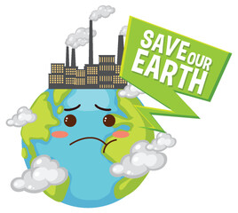 Save the earth banner design