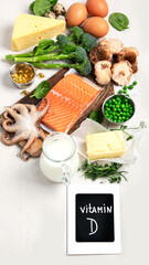 Foods rich in vitamin D. Healthy foods containing vitamin D.