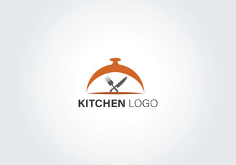 abstract kitchen chef design logo template