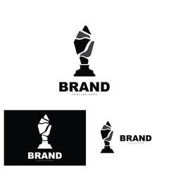 Trophy Logo Design, Award Winner Championship Trophy Vector, Success Brand