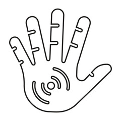 Cybernetics, hand, implant icon