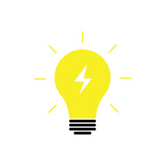 Light bulb icon signs and symbol for apps and websites PNG format.	