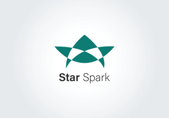 star spark vector abstract logo design template