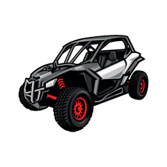 Naklejka premium Buggy Extreme Sport illustration logo vector