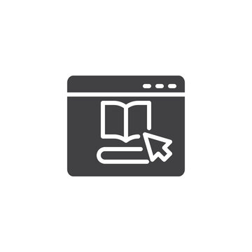 Ebook library vector icon
