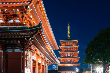 Fototapeta na wymiar 夜の浅草寺