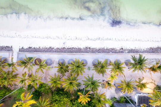 Aerial Shot on Uroa Zanzibar Tanzania.