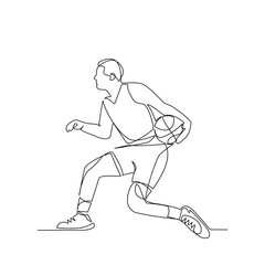 Fototapeta na wymiar Vector illustration of basketball plyer