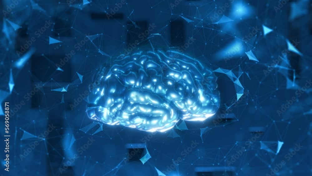 Poster concept of big data and deep learning modern technology. futuristic cyber technology innovations. ai