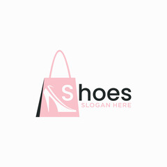 women shoes vector logo design work shoes shopping mall luxury shoes
