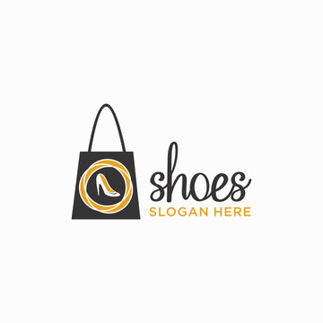 Women Shoes Vector Logo Design Work Shoes Shopping Mall Luxury Shoes