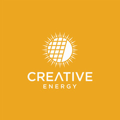  solar energy logo design solar energy modern technology logo