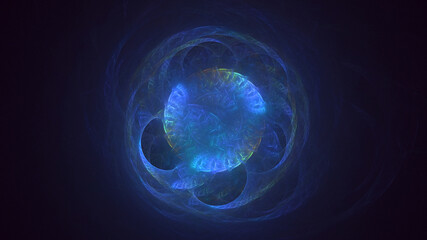 3D rendering abstract round light background