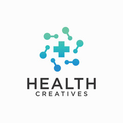 medical health digital logo technology medical logo for modern and sophisticated medical