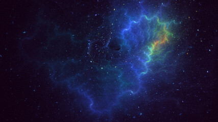 3D rendering abstract colorful fractal light background