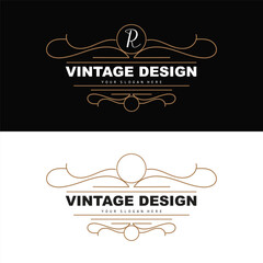 Retro Vintage Design, Luxurious Minimalist Vector Ornament Logo, With Mandala And Batik Style, Product Brand Illustration, Invitation, Banner, Fashion