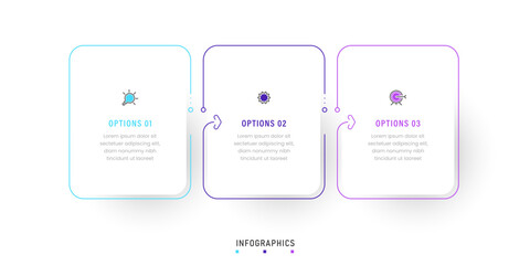 Vector Infographic label design template with icons and 3 options or steps. Can be used for process diagram, presentations, workflow layout, banner, flow chart, info graph.